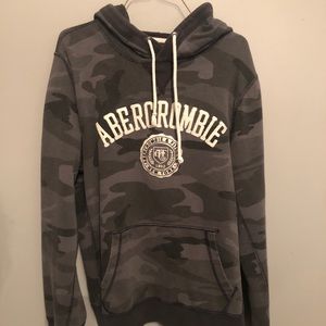 Abercrombie and Fitch Grey Camo Hoodie M